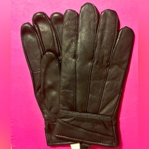 Men's Black Leather Gloves